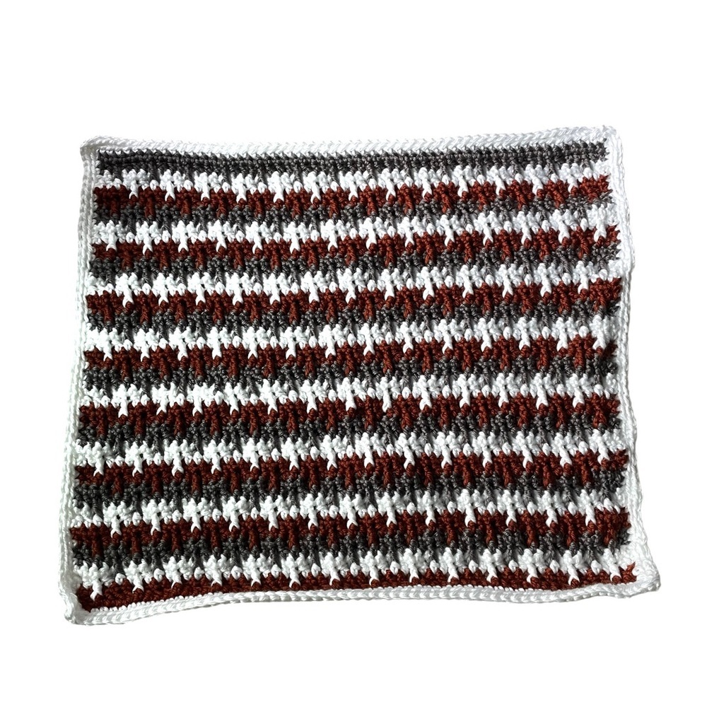 Jump Stripe Soft Squishy Multicolored Crochet Nursery Baby Blanket Play Mat - Picture 2 of 5